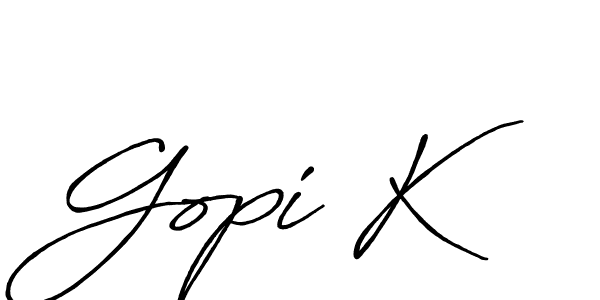 The best way (Antro_Vectra_Bolder) to make a short signature is to pick only two or three words in your name. The name Gopi K include a total of six letters. For converting this name. Gopi K signature style 7 images and pictures png