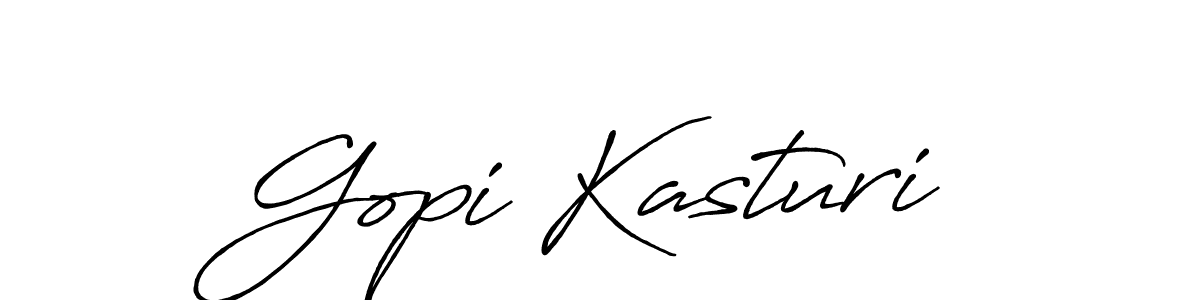 Make a beautiful signature design for name Gopi Kasturi. With this signature (Antro_Vectra_Bolder) style, you can create a handwritten signature for free. Gopi Kasturi signature style 7 images and pictures png