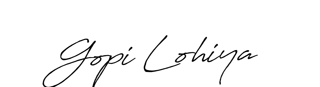 It looks lik you need a new signature style for name Gopi Lohiya. Design unique handwritten (Antro_Vectra_Bolder) signature with our free signature maker in just a few clicks. Gopi Lohiya signature style 7 images and pictures png
