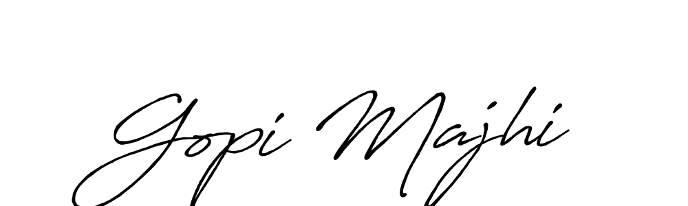 Gopi Majhi stylish signature style. Best Handwritten Sign (Antro_Vectra_Bolder) for my name. Handwritten Signature Collection Ideas for my name Gopi Majhi. Gopi Majhi signature style 7 images and pictures png