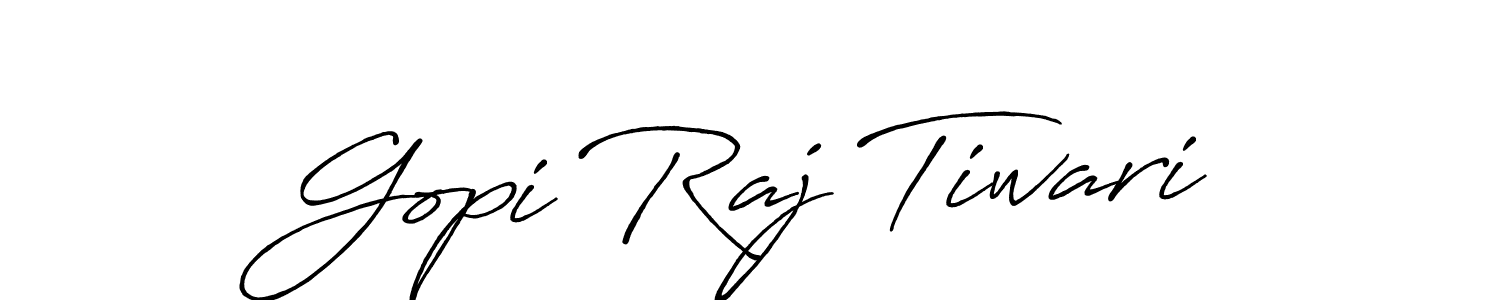 Also we have Gopi Raj Tiwari name is the best signature style. Create professional handwritten signature collection using Antro_Vectra_Bolder autograph style. Gopi Raj Tiwari signature style 7 images and pictures png