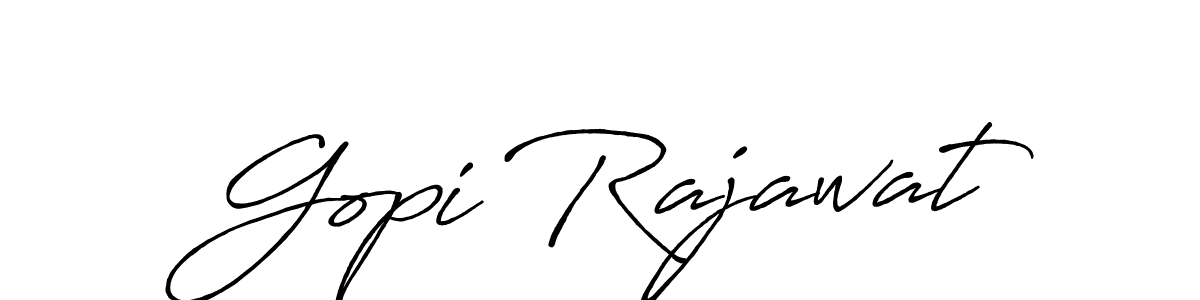 Make a beautiful signature design for name Gopi Rajawat. With this signature (Antro_Vectra_Bolder) style, you can create a handwritten signature for free. Gopi Rajawat signature style 7 images and pictures png