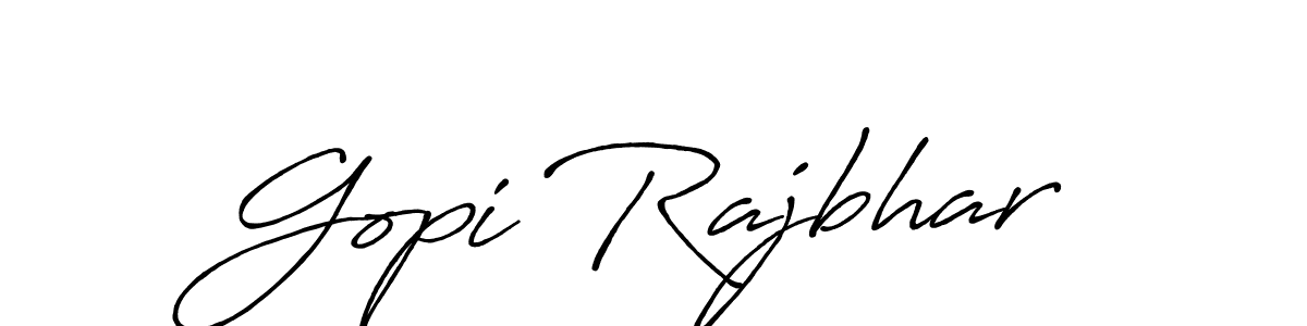 Make a beautiful signature design for name Gopi Rajbhar. With this signature (Antro_Vectra_Bolder) style, you can create a handwritten signature for free. Gopi Rajbhar signature style 7 images and pictures png