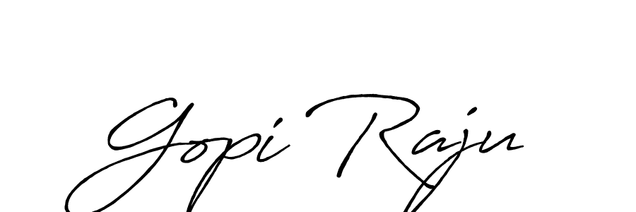 Also You can easily find your signature by using the search form. We will create Gopi Raju name handwritten signature images for you free of cost using Antro_Vectra_Bolder sign style. Gopi Raju signature style 7 images and pictures png