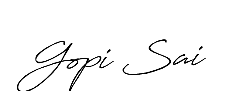 How to make Gopi Sai signature? Antro_Vectra_Bolder is a professional autograph style. Create handwritten signature for Gopi Sai name. Gopi Sai signature style 7 images and pictures png