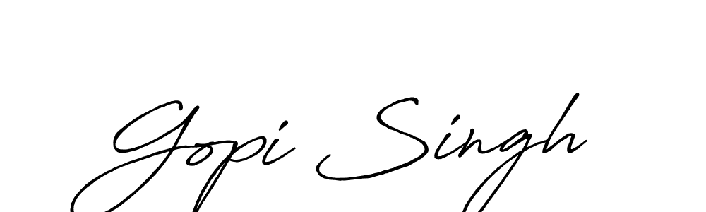 Also we have Gopi Singh name is the best signature style. Create professional handwritten signature collection using Antro_Vectra_Bolder autograph style. Gopi Singh signature style 7 images and pictures png