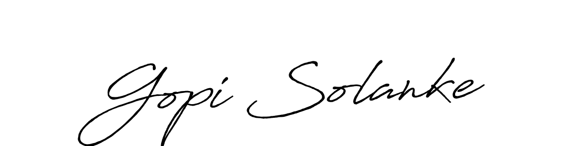 How to make Gopi Solanke name signature. Use Antro_Vectra_Bolder style for creating short signs online. This is the latest handwritten sign. Gopi Solanke signature style 7 images and pictures png