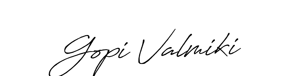 Once you've used our free online signature maker to create your best signature Antro_Vectra_Bolder style, it's time to enjoy all of the benefits that Gopi Valmiki name signing documents. Gopi Valmiki signature style 7 images and pictures png