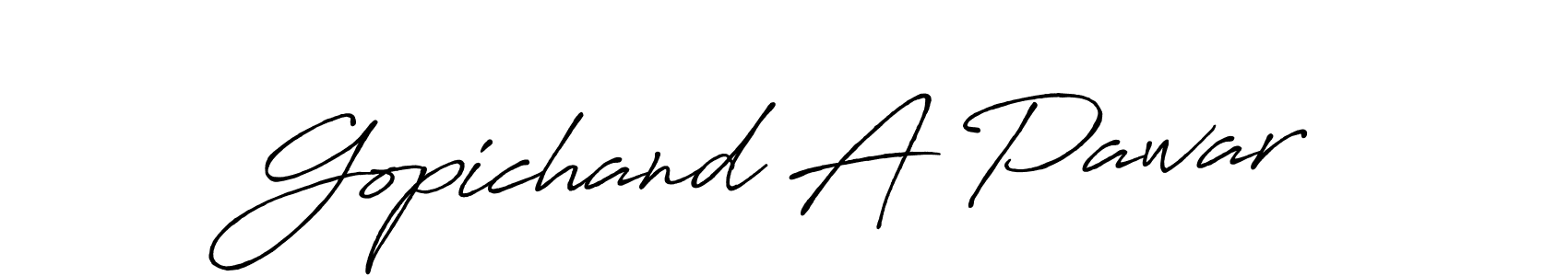 Similarly Antro_Vectra_Bolder is the best handwritten signature design. Signature creator online .You can use it as an online autograph creator for name Gopichand A Pawar. Gopichand A Pawar signature style 7 images and pictures png