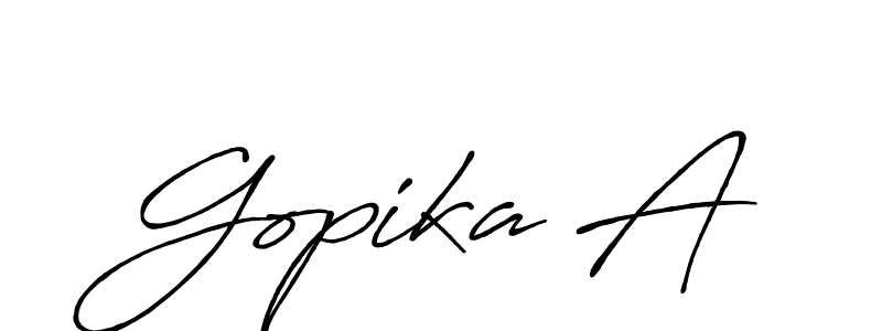 Make a beautiful signature design for name Gopika A. Use this online signature maker to create a handwritten signature for free. Gopika A signature style 7 images and pictures png