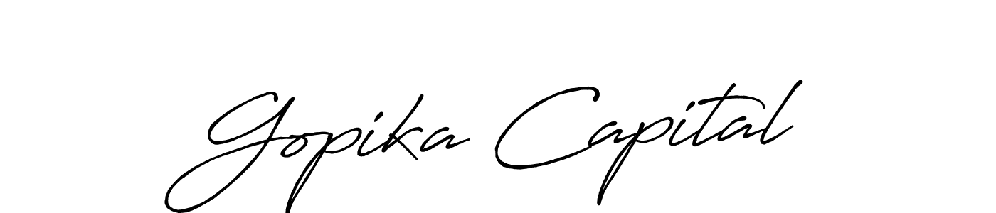 This is the best signature style for the Gopika Capital name. Also you like these signature font (Antro_Vectra_Bolder). Mix name signature. Gopika Capital signature style 7 images and pictures png