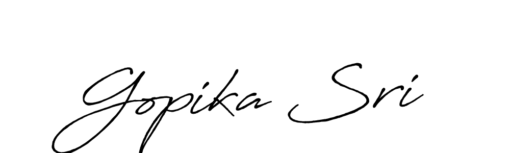 Create a beautiful signature design for name Gopika Sri. With this signature (Antro_Vectra_Bolder) fonts, you can make a handwritten signature for free. Gopika Sri signature style 7 images and pictures png