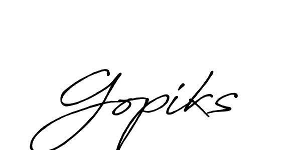 See photos of Gopiks official signature by Spectra . Check more albums & portfolios. Read reviews & check more about Antro_Vectra_Bolder font. Gopiks signature style 7 images and pictures png