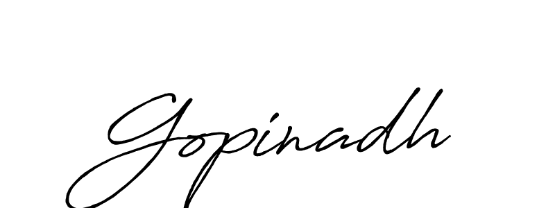 Make a beautiful signature design for name Gopinadh. With this signature (Antro_Vectra_Bolder) style, you can create a handwritten signature for free. Gopinadh signature style 7 images and pictures png