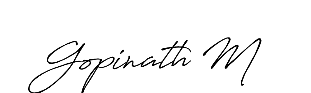 Similarly Antro_Vectra_Bolder is the best handwritten signature design. Signature creator online .You can use it as an online autograph creator for name Gopinath M. Gopinath M signature style 7 images and pictures png