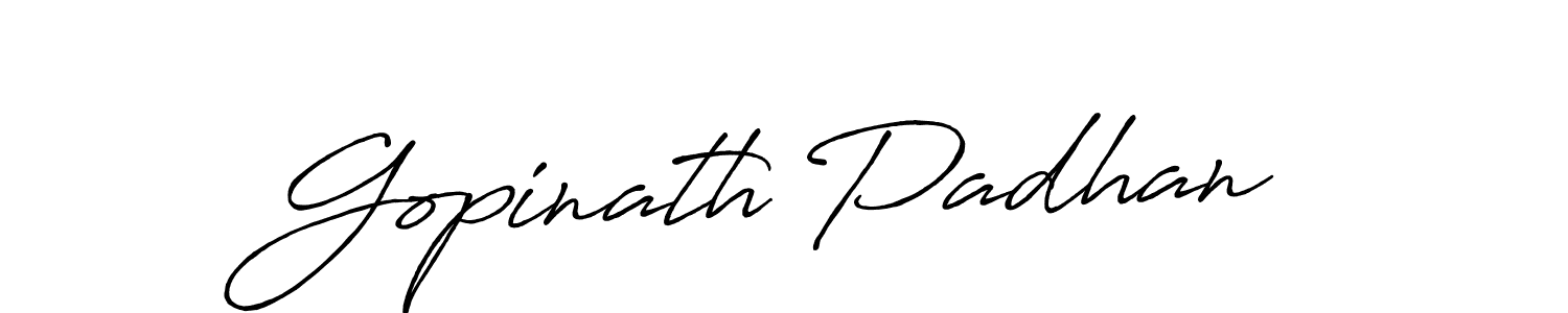 Make a beautiful signature design for name Gopinath Padhan. With this signature (Antro_Vectra_Bolder) style, you can create a handwritten signature for free. Gopinath Padhan signature style 7 images and pictures png