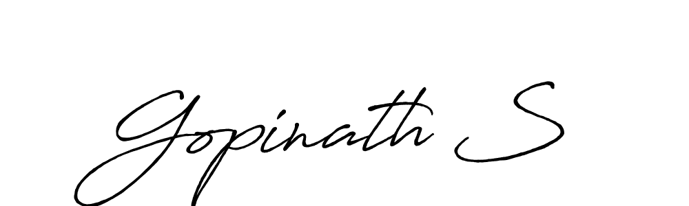 Gopinath S stylish signature style. Best Handwritten Sign (Antro_Vectra_Bolder) for my name. Handwritten Signature Collection Ideas for my name Gopinath S. Gopinath S signature style 7 images and pictures png