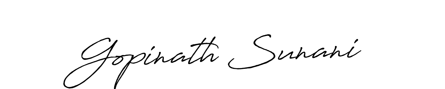 Create a beautiful signature design for name Gopinath Sunani. With this signature (Antro_Vectra_Bolder) fonts, you can make a handwritten signature for free. Gopinath Sunani signature style 7 images and pictures png