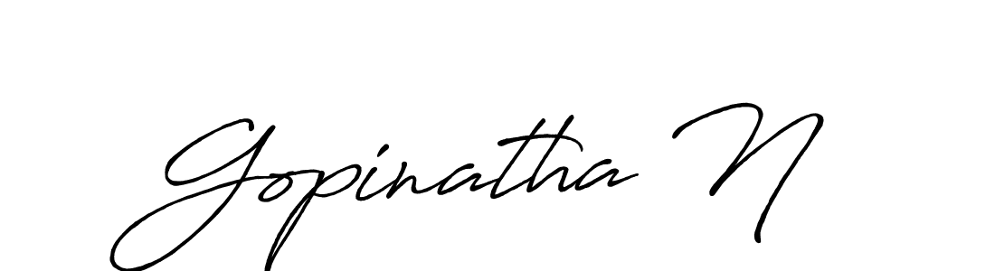 How to make Gopinatha N name signature. Use Antro_Vectra_Bolder style for creating short signs online. This is the latest handwritten sign. Gopinatha N signature style 7 images and pictures png