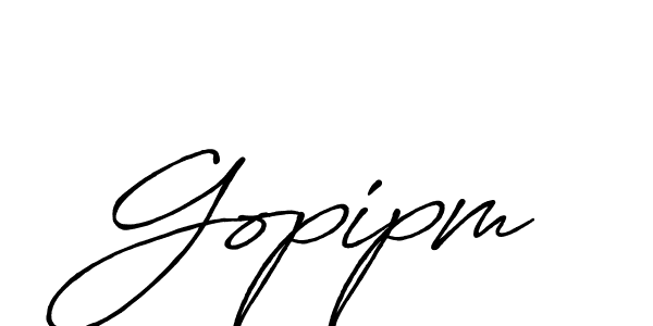 How to make Gopipm signature? Antro_Vectra_Bolder is a professional autograph style. Create handwritten signature for Gopipm name. Gopipm signature style 7 images and pictures png