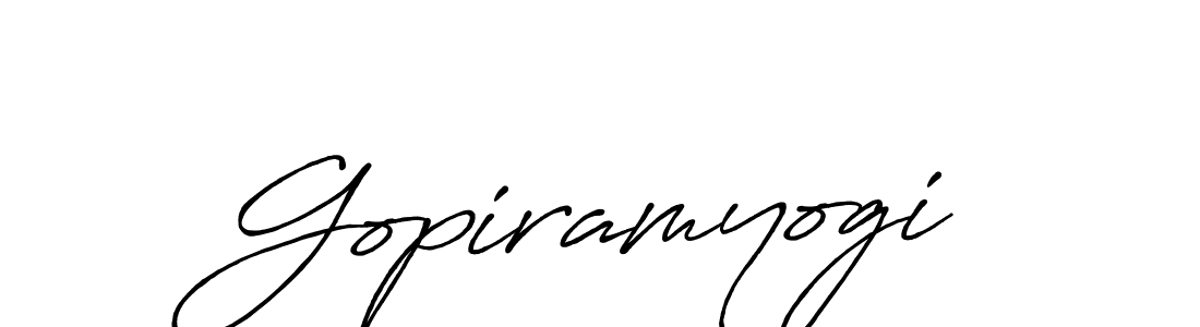 Use a signature maker to create a handwritten signature online. With this signature software, you can design (Antro_Vectra_Bolder) your own signature for name Gopiramyogi. Gopiramyogi signature style 7 images and pictures png