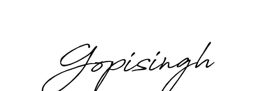 Make a beautiful signature design for name Gopisingh. With this signature (Antro_Vectra_Bolder) style, you can create a handwritten signature for free. Gopisingh signature style 7 images and pictures png