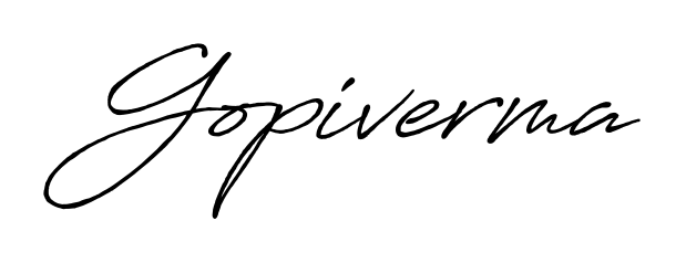Create an unforgettable impression when signing with Gopiverma name styled in Antro_Vectra_Bolder typography. 100% free online generator. Gopiverma signature style 7 images and pictures png