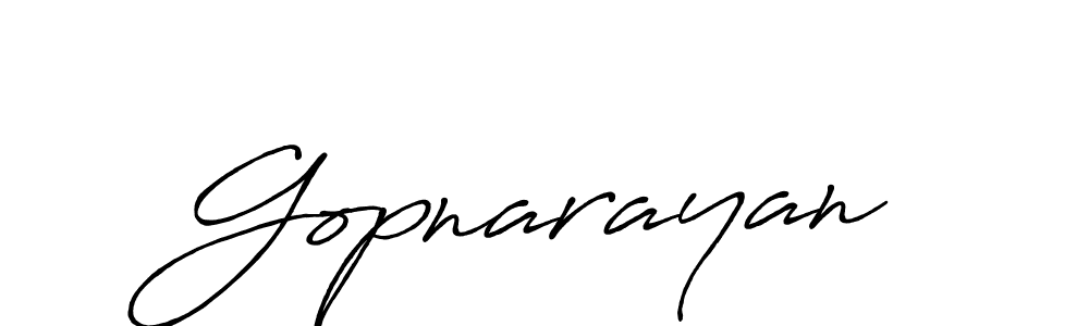 Gopnarayan stylish signature style. Best Handwritten Sign (Antro_Vectra_Bolder) for my name. Handwritten Signature Collection Ideas for my name Gopnarayan. Gopnarayan signature style 7 images and pictures png