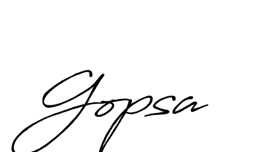 Gopsa stylish signature style. Best Handwritten Sign (Antro_Vectra_Bolder) for my name. Handwritten Signature Collection Ideas for my name Gopsa. Gopsa signature style 7 images and pictures png