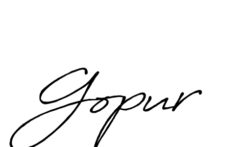 if you are searching for the best signature style for your name Gopur. so please give up your signature search. here we have designed multiple signature styles  using Antro_Vectra_Bolder. Gopur signature style 7 images and pictures png