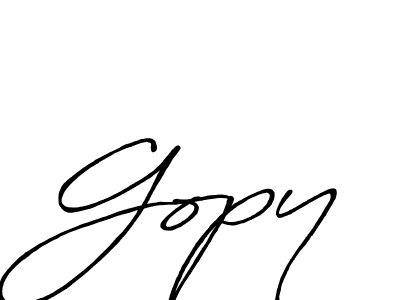 Use a signature maker to create a handwritten signature online. With this signature software, you can design (Antro_Vectra_Bolder) your own signature for name Gopy. Gopy signature style 7 images and pictures png