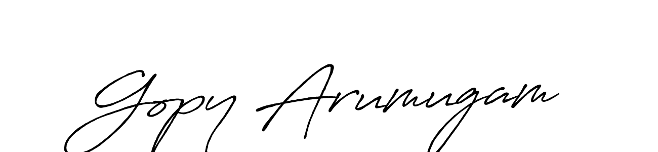 Antro_Vectra_Bolder is a professional signature style that is perfect for those who want to add a touch of class to their signature. It is also a great choice for those who want to make their signature more unique. Get Gopy Arumugam name to fancy signature for free. Gopy Arumugam signature style 7 images and pictures png