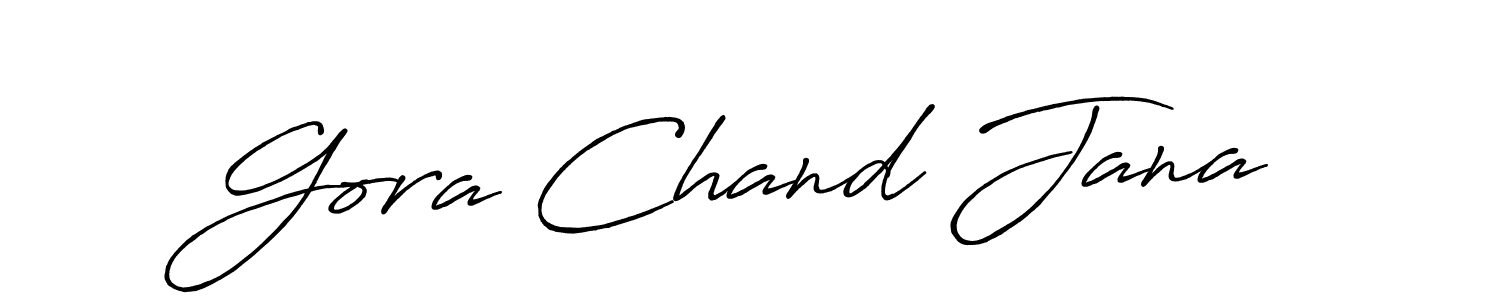 The best way (Antro_Vectra_Bolder) to make a short signature is to pick only two or three words in your name. The name Gora Chand Jana include a total of six letters. For converting this name. Gora Chand Jana signature style 7 images and pictures png