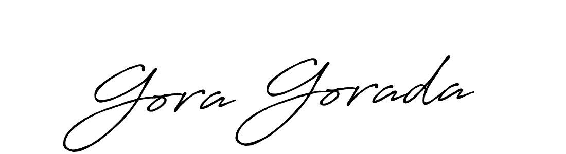 Create a beautiful signature design for name Gora Gorada. With this signature (Antro_Vectra_Bolder) fonts, you can make a handwritten signature for free. Gora Gorada signature style 7 images and pictures png