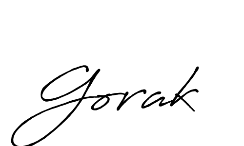 How to make Gorak signature? Antro_Vectra_Bolder is a professional autograph style. Create handwritten signature for Gorak name. Gorak signature style 7 images and pictures png