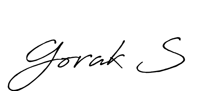 Gorak S stylish signature style. Best Handwritten Sign (Antro_Vectra_Bolder) for my name. Handwritten Signature Collection Ideas for my name Gorak S. Gorak S signature style 7 images and pictures png