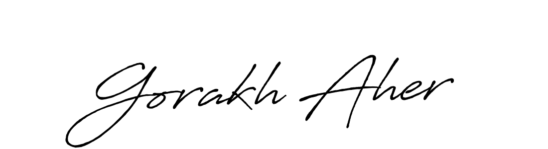 You should practise on your own different ways (Antro_Vectra_Bolder) to write your name (Gorakh Aher) in signature. don't let someone else do it for you. Gorakh Aher signature style 7 images and pictures png
