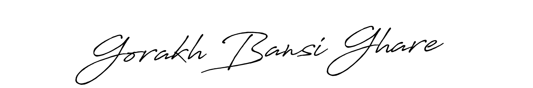 Also we have Gorakh Bansi Ghare name is the best signature style. Create professional handwritten signature collection using Antro_Vectra_Bolder autograph style. Gorakh Bansi Ghare signature style 7 images and pictures png
