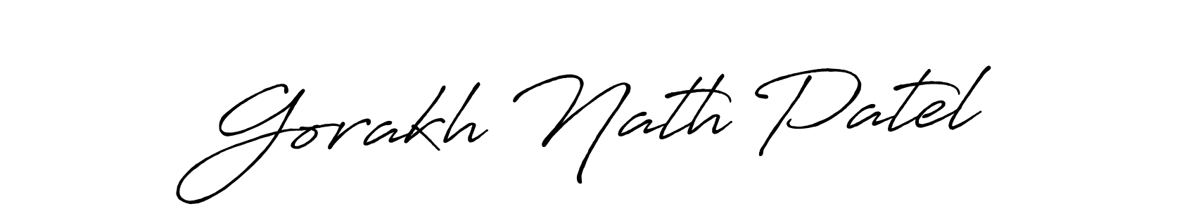 Use a signature maker to create a handwritten signature online. With this signature software, you can design (Antro_Vectra_Bolder) your own signature for name Gorakh Nath Patel. Gorakh Nath Patel signature style 7 images and pictures png