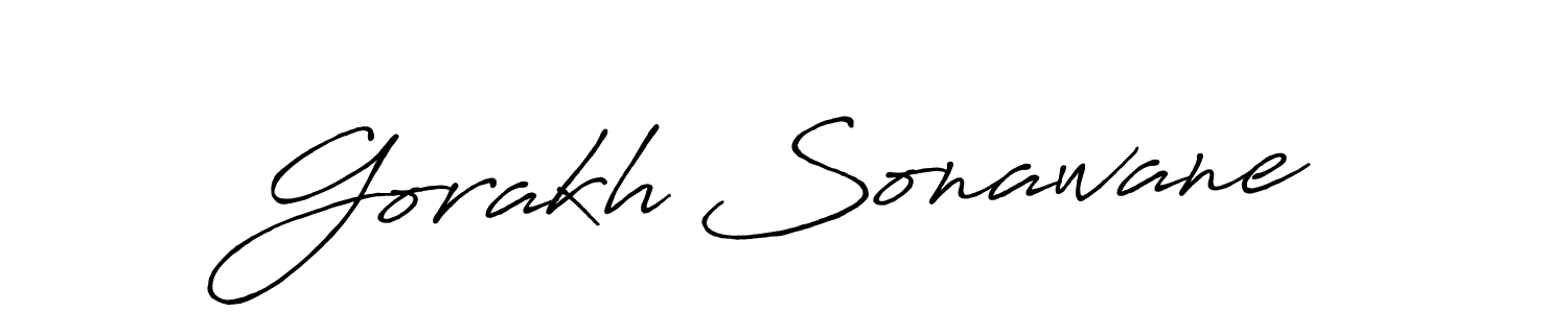 Also we have Gorakh Sonawane name is the best signature style. Create professional handwritten signature collection using Antro_Vectra_Bolder autograph style. Gorakh Sonawane signature style 7 images and pictures png