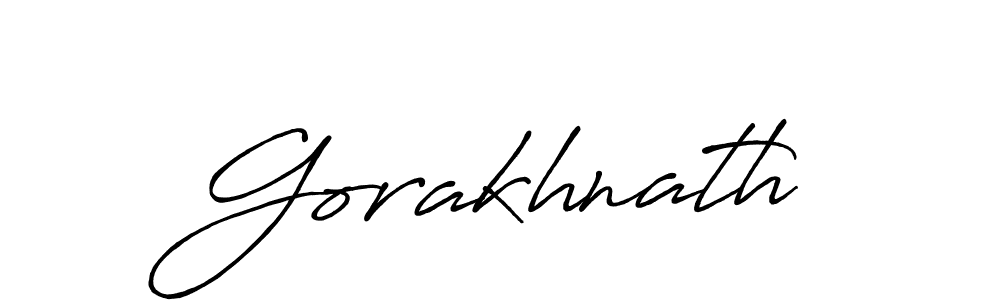 Use a signature maker to create a handwritten signature online. With this signature software, you can design (Antro_Vectra_Bolder) your own signature for name Gorakhnath. Gorakhnath signature style 7 images and pictures png