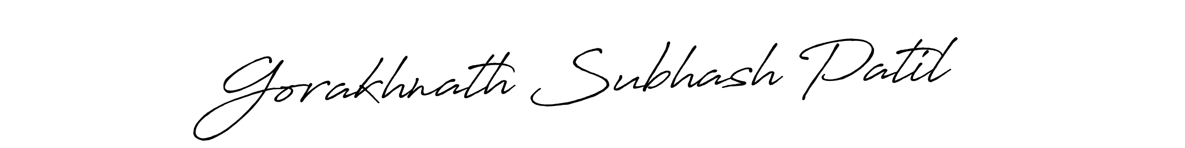 Use a signature maker to create a handwritten signature online. With this signature software, you can design (Antro_Vectra_Bolder) your own signature for name Gorakhnath Subhash Patil. Gorakhnath Subhash Patil signature style 7 images and pictures png