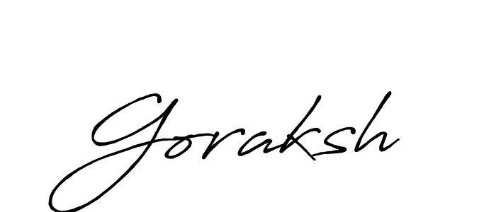 Also we have Goraksh name is the best signature style. Create professional handwritten signature collection using Antro_Vectra_Bolder autograph style. Goraksh signature style 7 images and pictures png