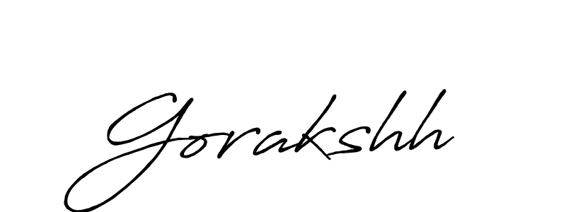 How to make Gorakshh signature? Antro_Vectra_Bolder is a professional autograph style. Create handwritten signature for Gorakshh name. Gorakshh signature style 7 images and pictures png