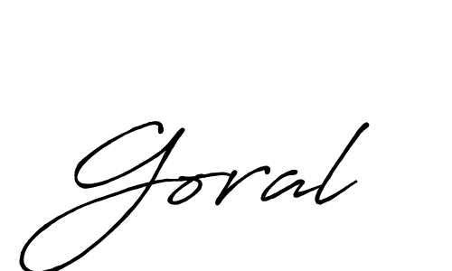 It looks lik you need a new signature style for name Goral. Design unique handwritten (Antro_Vectra_Bolder) signature with our free signature maker in just a few clicks. Goral signature style 7 images and pictures png