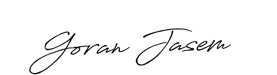 Design your own signature with our free online signature maker. With this signature software, you can create a handwritten (Antro_Vectra_Bolder) signature for name Goran Jasem. Goran Jasem signature style 7 images and pictures png