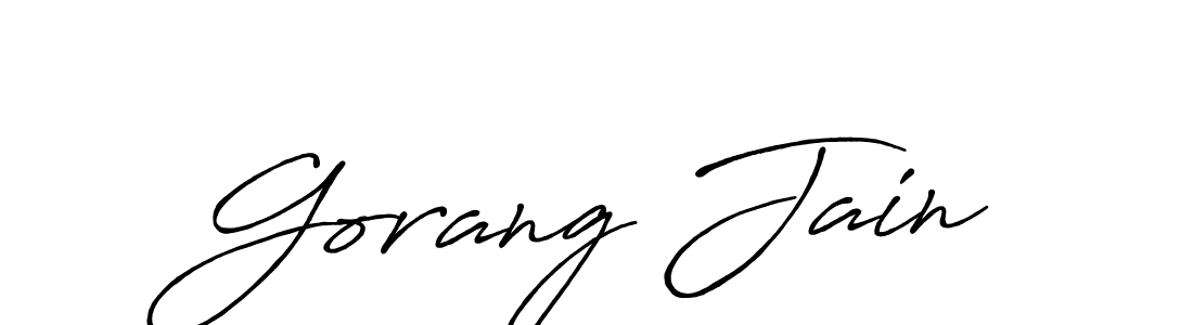 if you are searching for the best signature style for your name Gorang Jain. so please give up your signature search. here we have designed multiple signature styles  using Antro_Vectra_Bolder. Gorang Jain signature style 7 images and pictures png