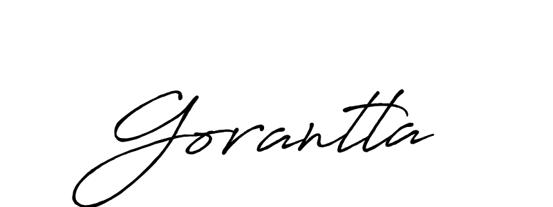 How to make Gorantla signature? Antro_Vectra_Bolder is a professional autograph style. Create handwritten signature for Gorantla name. Gorantla signature style 7 images and pictures png