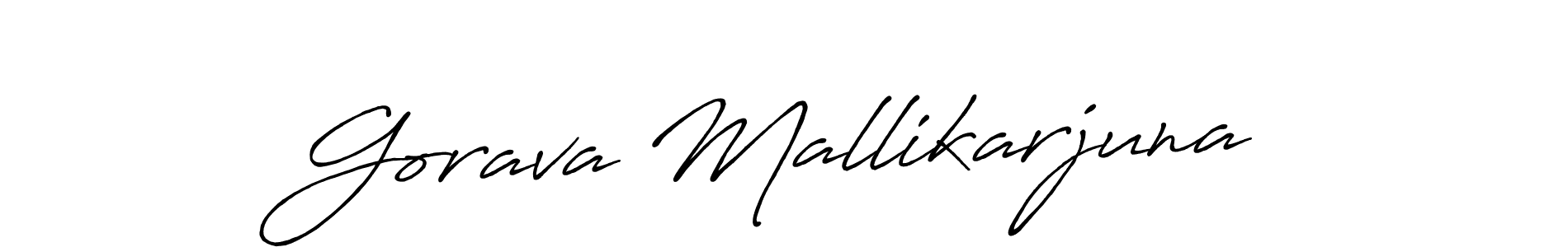 Make a beautiful signature design for name Gorava Mallikarjuna. With this signature (Antro_Vectra_Bolder) style, you can create a handwritten signature for free. Gorava Mallikarjuna signature style 7 images and pictures png