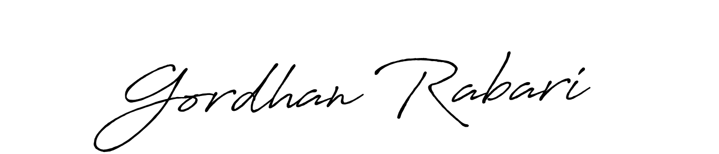 Once you've used our free online signature maker to create your best signature Antro_Vectra_Bolder style, it's time to enjoy all of the benefits that Gordhan Rabari name signing documents. Gordhan Rabari signature style 7 images and pictures png